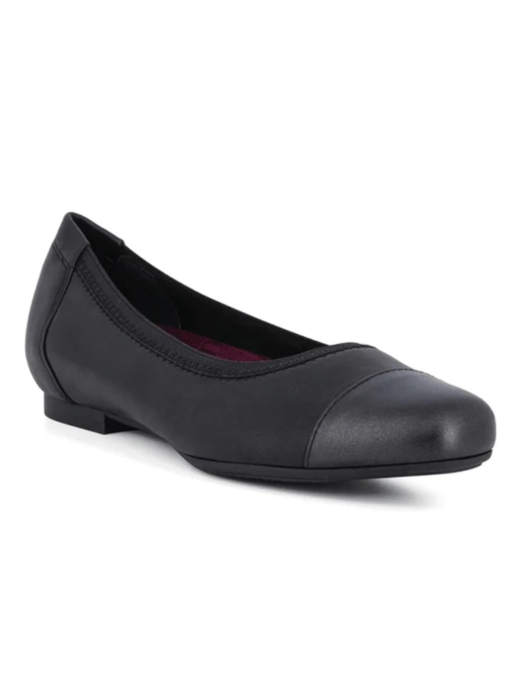 Munro Danielle Black Leather Slip-On Flats Size 7.5